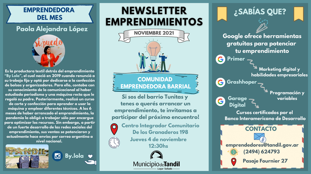 Newsletter Emprendimientos - Noviembre 2021